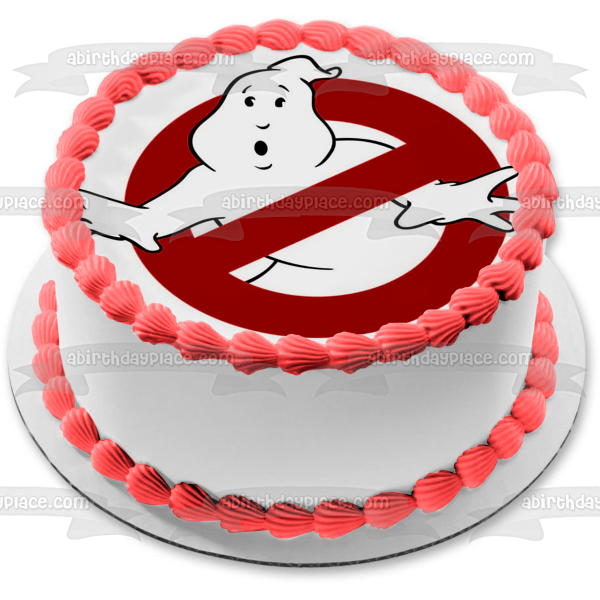 Ghostbusters Ghost Who You Gonna Call Edible Cake Topper Image ABPID50420