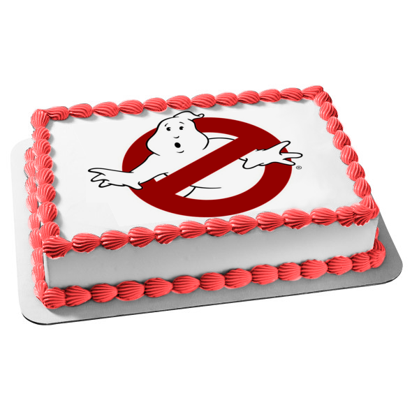 Ghostbusters Ghost Who You Gonna Call Edible Cake Topper Image ABPID50420