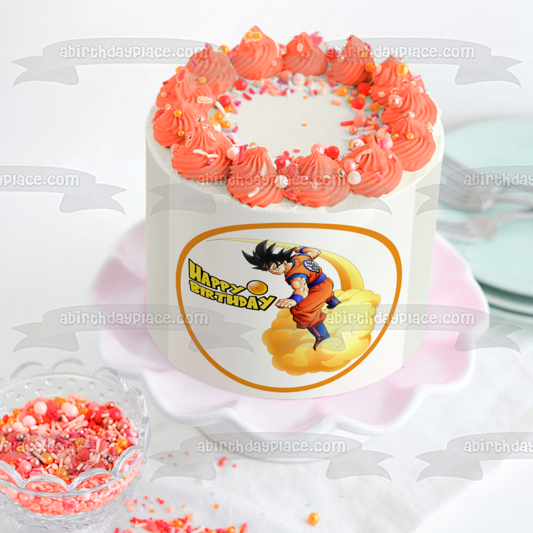 Dragon Ball Z Kakarot Round Edible Cake Topper Image ABPID50733