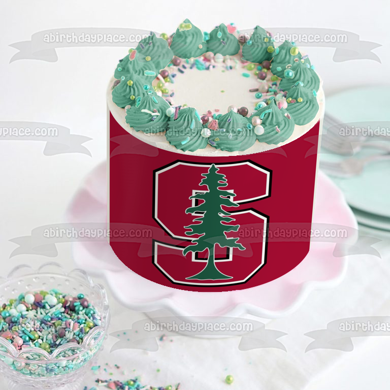 Stanford University Tree Logo NCAA College Sports Edible Cake Topper Image ABPID51002