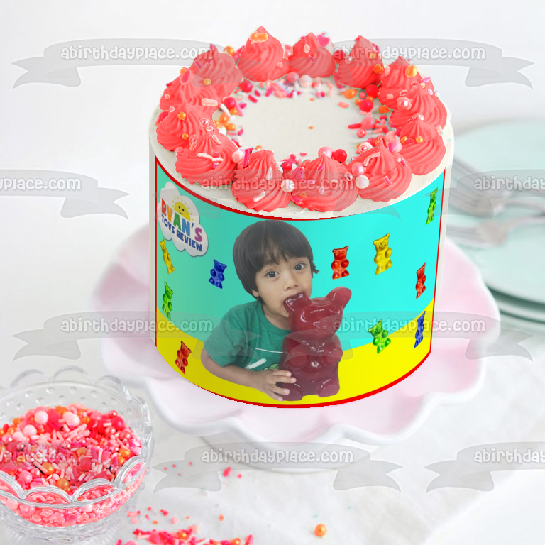 Ryan's World Toy Review Gummy Bears Ryan Edible Cake Topper Image ABPID51042