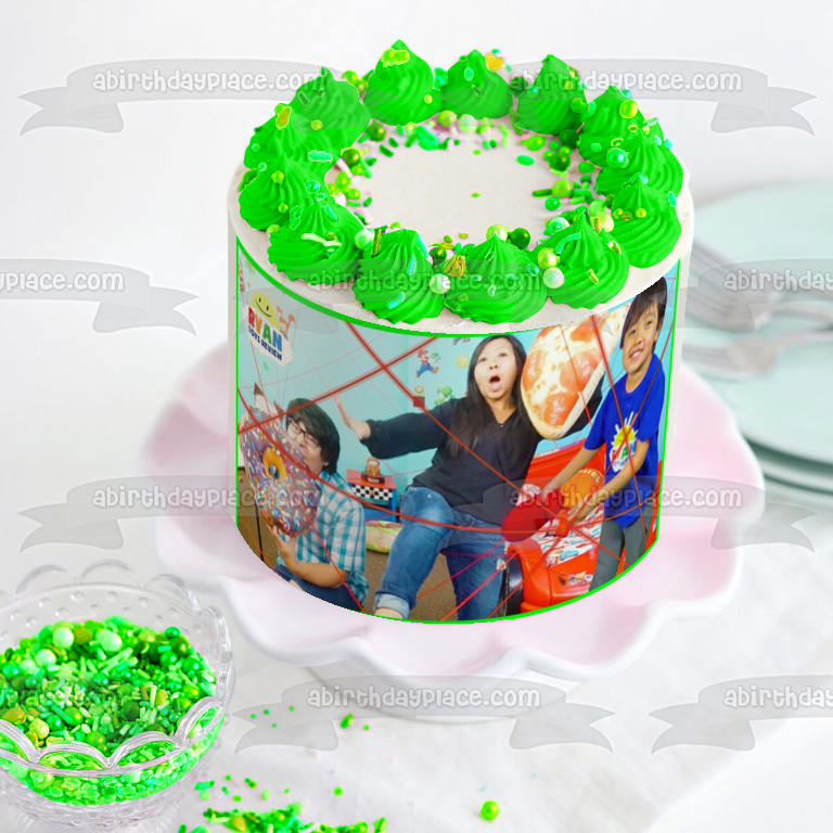 Ryan's World Toy Review Ryan Donuts Pizza Shion Lian Ryan's Parents Edible Cake Topper Image ABPID51043