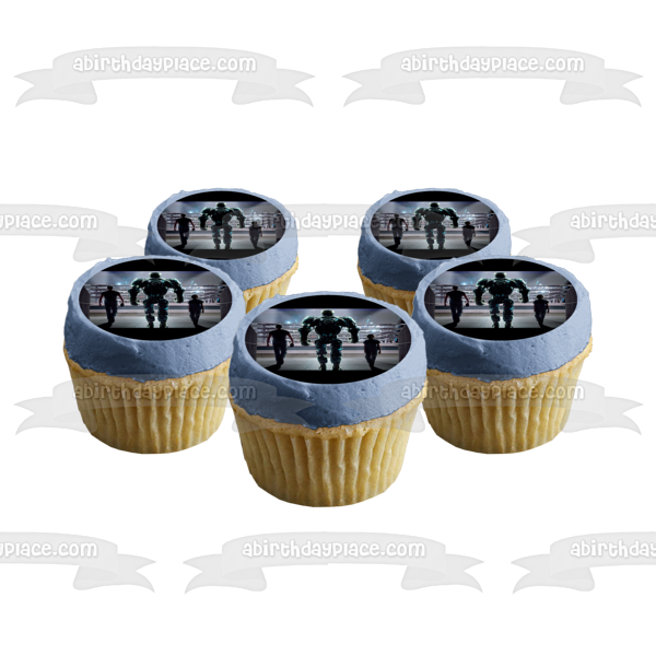 Real Steel Fighting Robot Atom Max Charlie Boxing Ring Edible Cake Topper Image ABPID50887