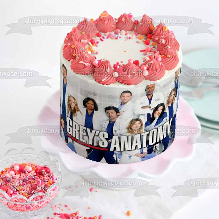 Grey's Anatomy Teddy Derek Cristina Miranda Arizona April Owen Jackson Teddy Mark Lexi Callie Alex Edible Cake Topper Image ABPID51104