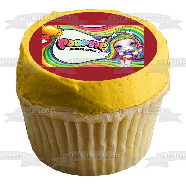 LOL Poopsie Unicorn Crush Rainbow Glitter and Slime Surprise Sun Edible Cake Topper Image ABPID50907