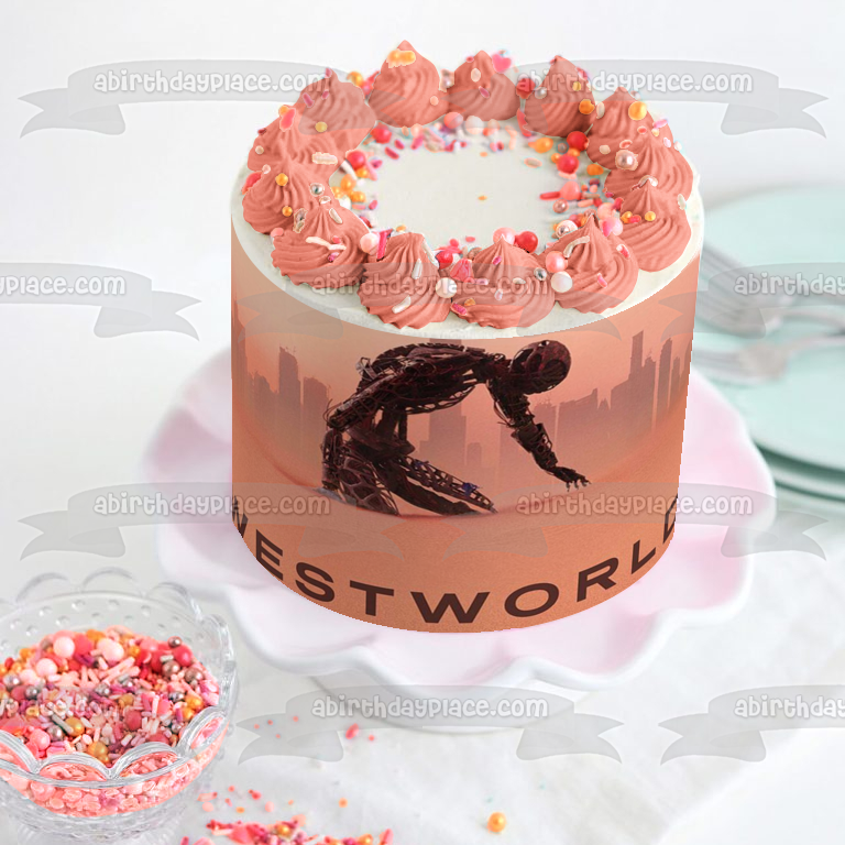 Westworld Season 3 Poster Edible Cake Topper Image ABPID51183
