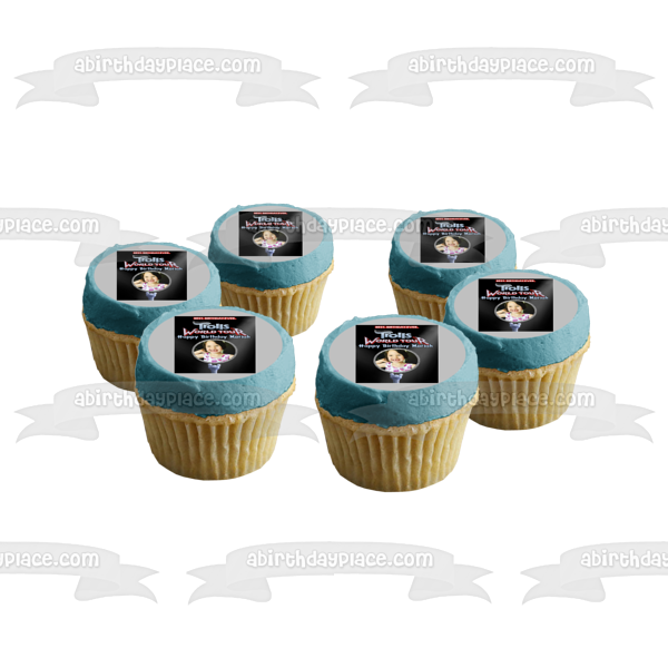 Trolls World Tour El mejor cumpleaños jamás peronalizado con tu propia foto Marco de imagen comestible para decoración de tarta ABPID51336