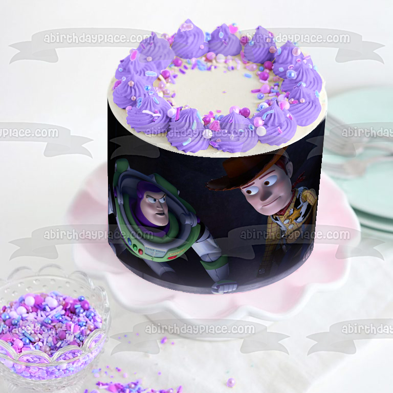 Adorno comestible para tarta Lightyear Woody y Buzz Imagen ABPID56395