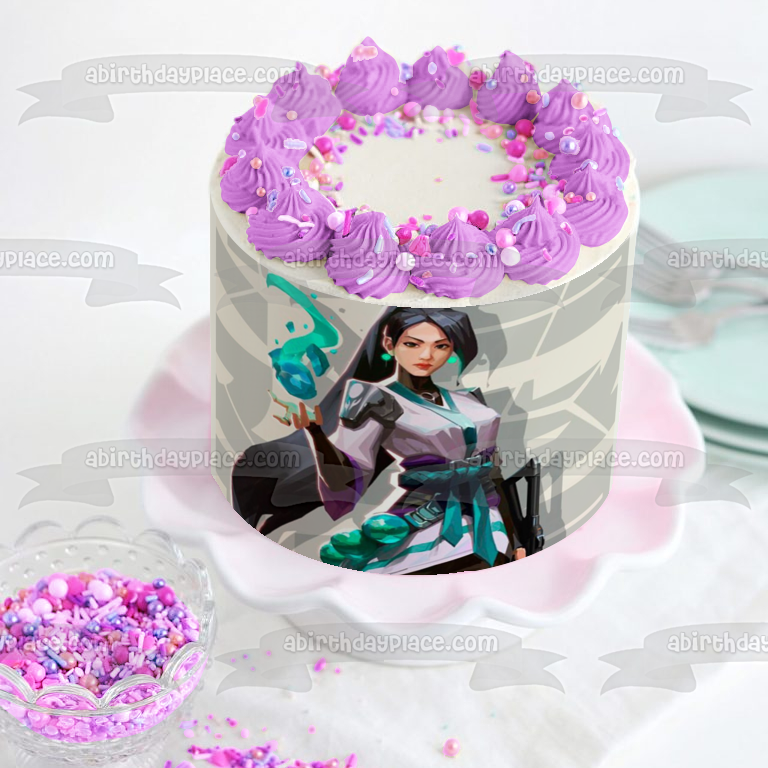 Valorant Sage Edible Cake Topper Image ABPID51709