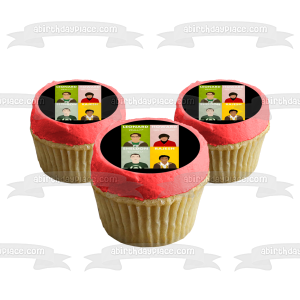 Meme the Big Bang Theory Cartoon Leanord Howard Sheldon Rajesh Edible Cake Topper Image ABPID51493