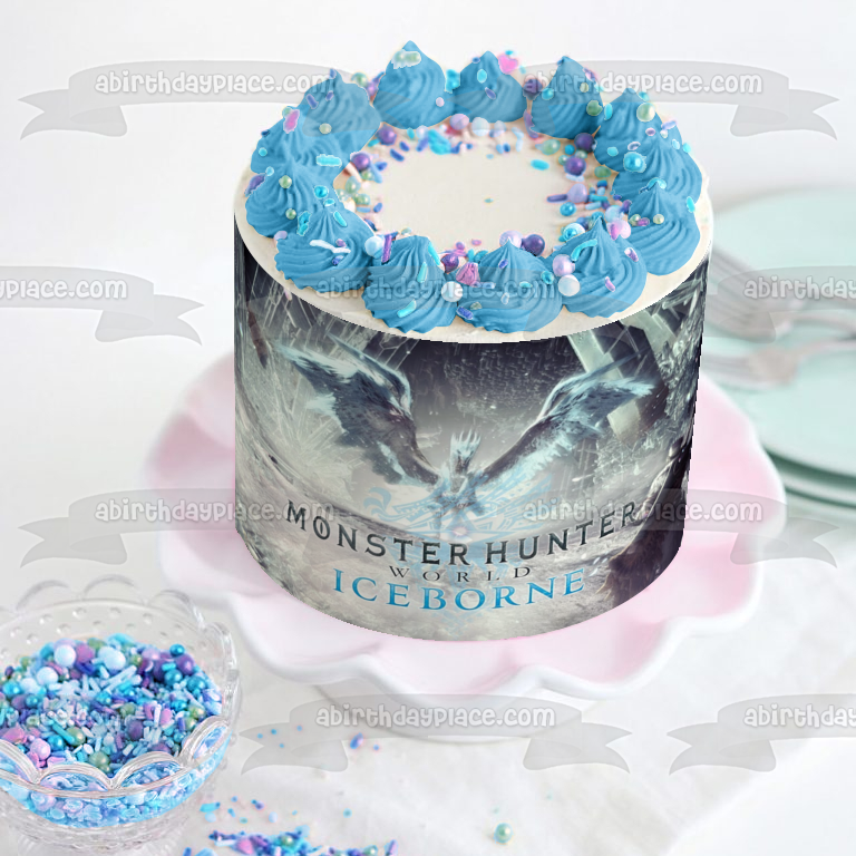 Monster Hunter World: Iceborne Nargacuga Banbaro Beotodus Imagen comestible para decoración de tarta ABPID51871