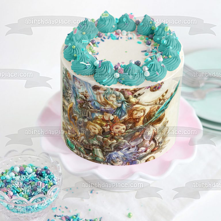 Imagen de decoración comestible para tarta Clavats de Final Fantasy Crystal Chronicles Remastered Edition ABPID51881