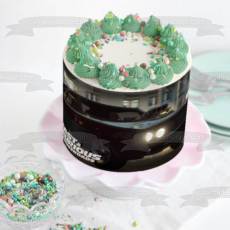 Fast and Furious Crossroads Dominic Toretto Race Car Edible Cake Topper Image ABPID51958