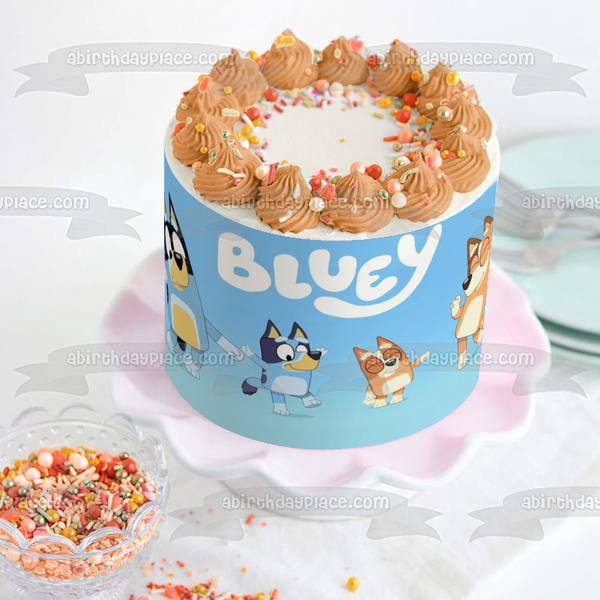 Bluey Mum Dad Chilli Edible Cake Topper Image ABPID52105