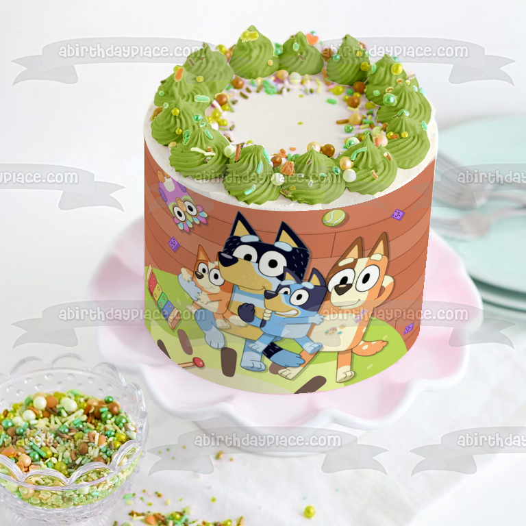 Bluey Mum Dad Chilli Edible Cake Topper Image ABPID52106
