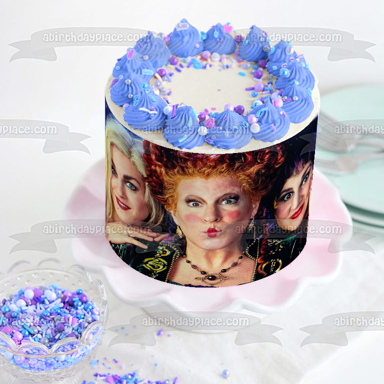 Disney Hocus Pocus Sanderson Sisters Winifred Mary Sarah Edible Cake Topper Image ABPID52186