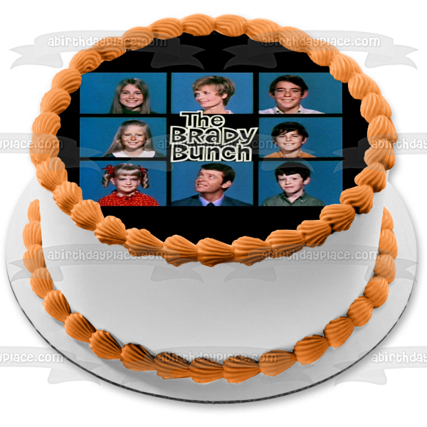 The Brady Bunch Marcia Jan Cindy Mike Peter Bobby Carol Greg Edible Cake Topper Image ABPID52252