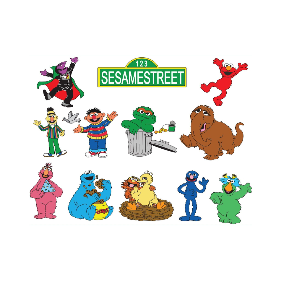 Sesame Street Characters Count Elmo Bert Grouch and the Gang! Ed – A Place