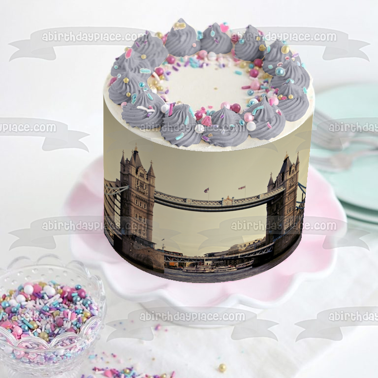 Tower Bridge London, England Edible Cake Topper Image ABPID52550