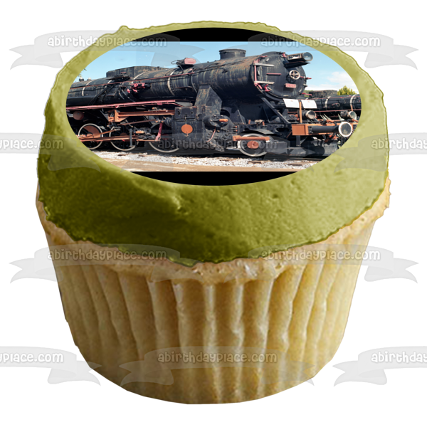 Train on a Track Edible Cake Topper Image ABPID52581