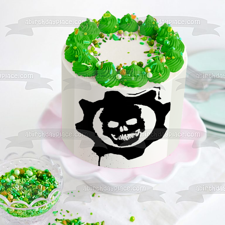 Imagen de decoración comestible para tarta de Gears of War Gaming FPS SciFi Shooter ABPID52643