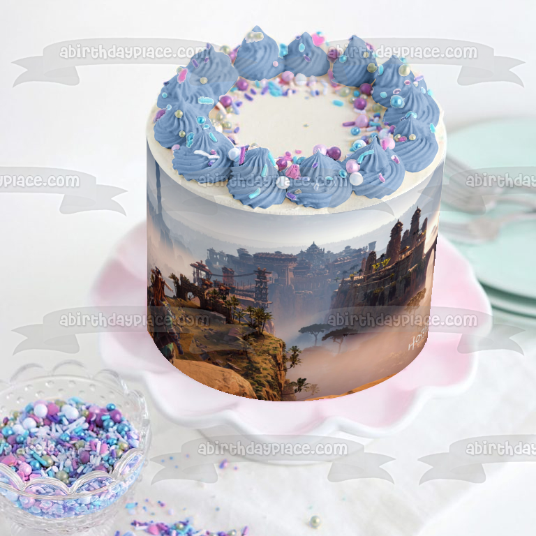 Imagen de decoración comestible para tarta para juegos de Horizon Zero Dawn Aloy Meridian PS4 ABPID52669