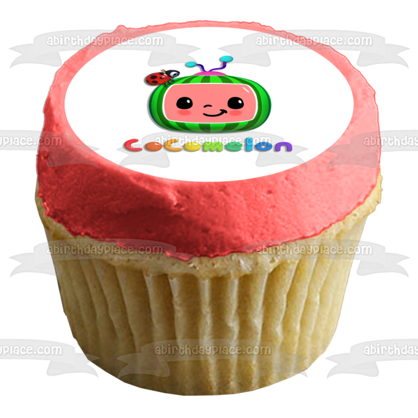 Cocomelon Kids TV Show Logo Edible Cake Topper Image ABPID52951