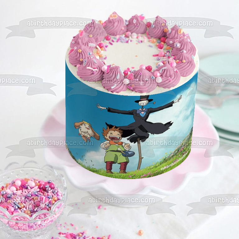 Imagen comestible para tarta con diseño del castillo ambulante de Howl Kakashi No Kabu Markl Hin ABPID52739