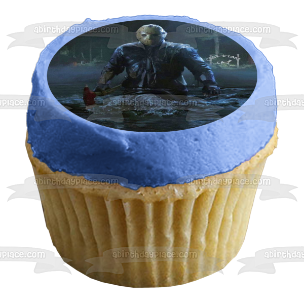 Jason Friday the 13th Classic Horror Movie Edible Cake Topper Image ABPID52782