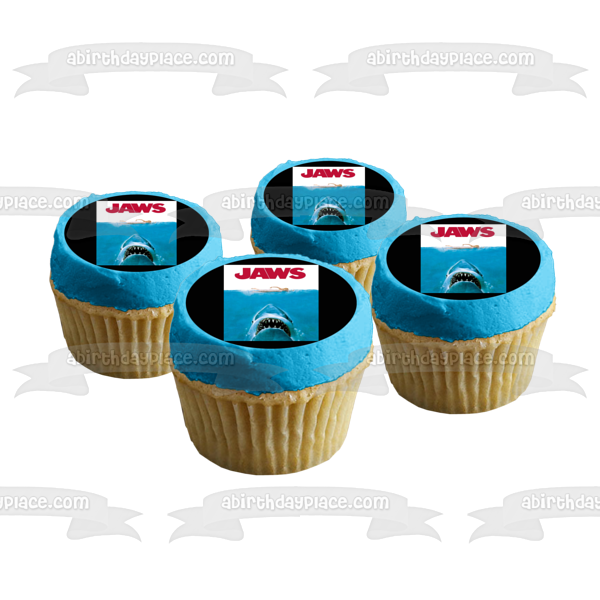 Póster de la película Tiburón, película de terror clásica, decoración comestible para tarta de tiburón, imagen ABPID52788