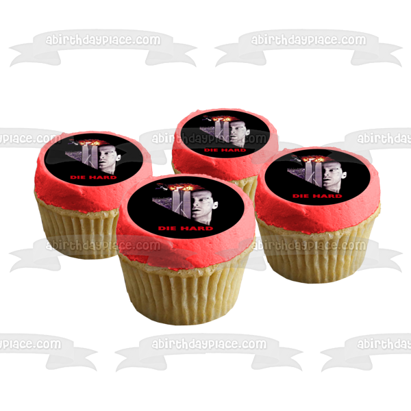 Die Hard Bruce Willis John McClane 1988 Movie NYPD Cop Nakatomi Plaza Los Angeles Edible Cake Topper Image ABPID52813