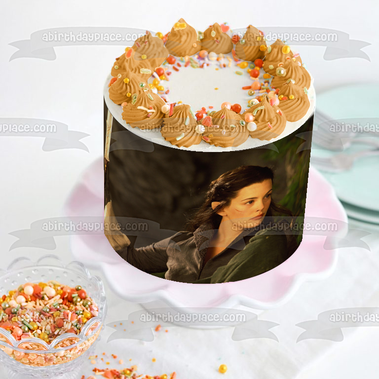 Arwen Elf El Señor de los Anillos Película de fantasía Decoración comestible para tarta Imagen ABPID52862