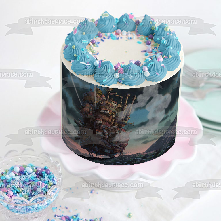 Howls Moving Castle Studio Ghibli Fantasy Animation Edible Cake Topper Image ABPID52872
