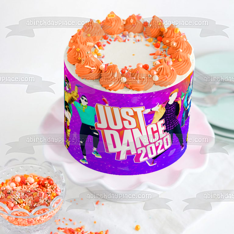 Just Dance 2020 Nintendo Switch Gaming Edible Cake Topper Image ABPID52891