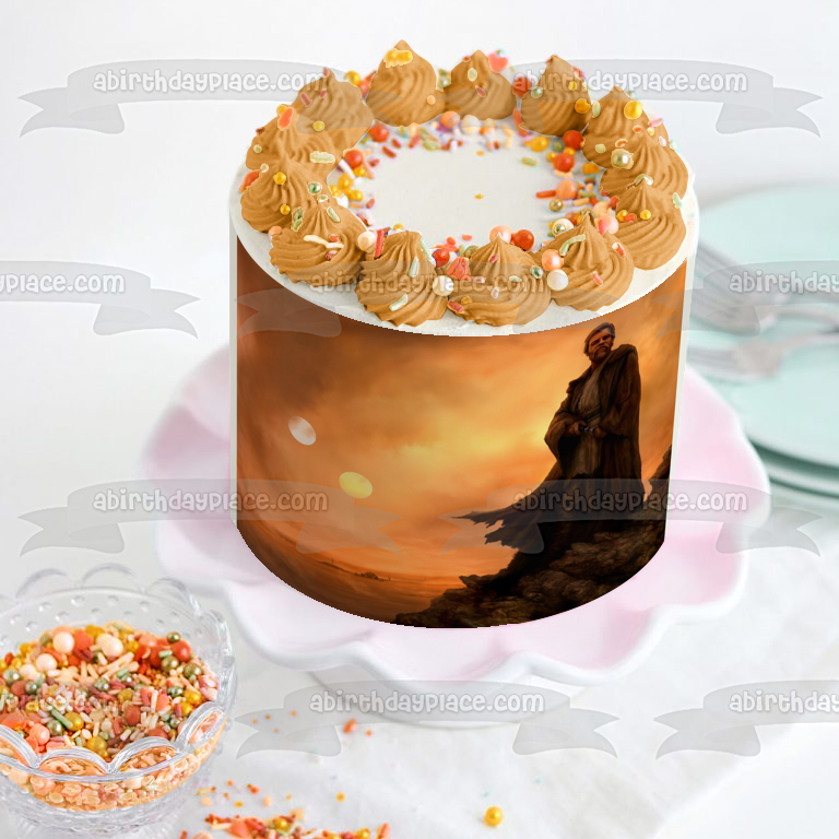 Obi-Wan Kenobi Tattooine Imagen comestible para decoración de tarta ABPID56446