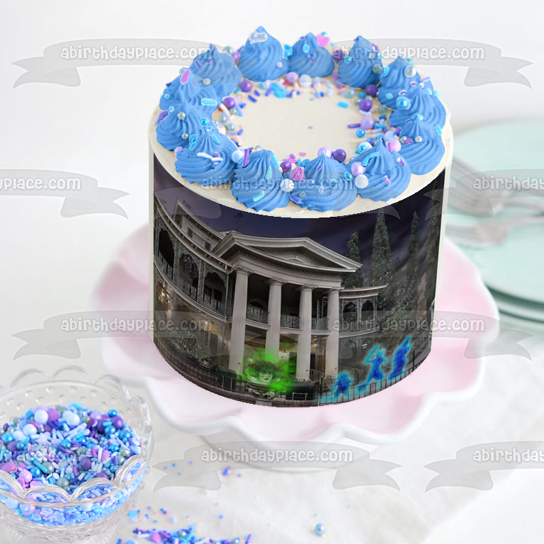 Haunted Mansion Ride Madam Leota Hitchhiking Ghosts Edible Cake Topper Image ABPID56435