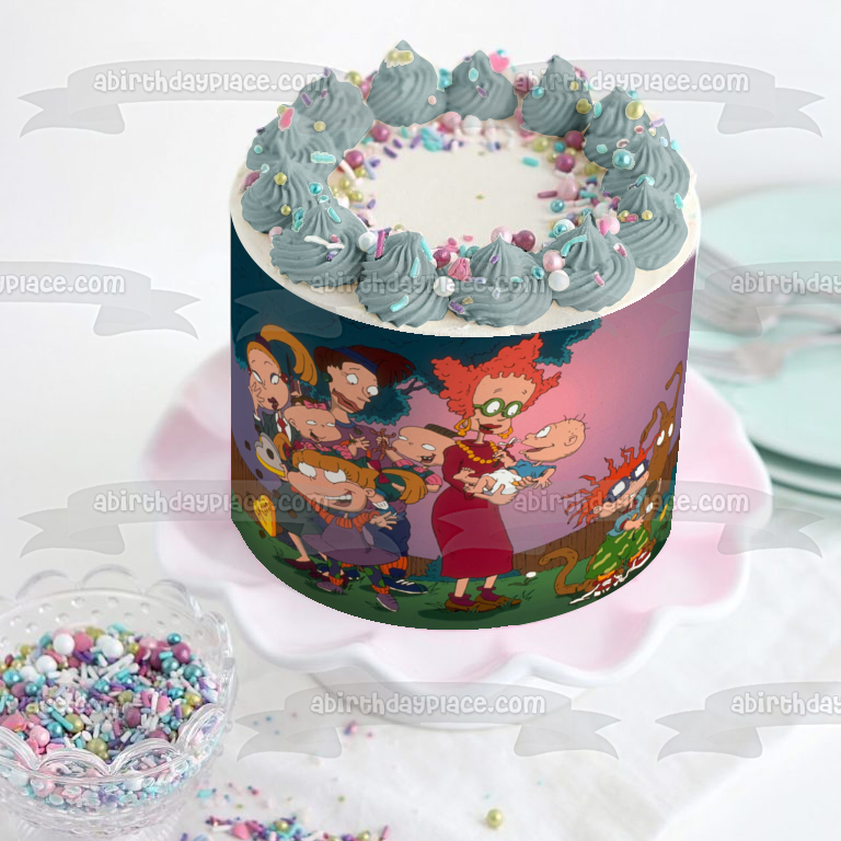 Nickelodeon Rugrats Animated Cartoon Tommy Chuckie Angelica Phil Lil Edible Cake Topper Image ABPID53328