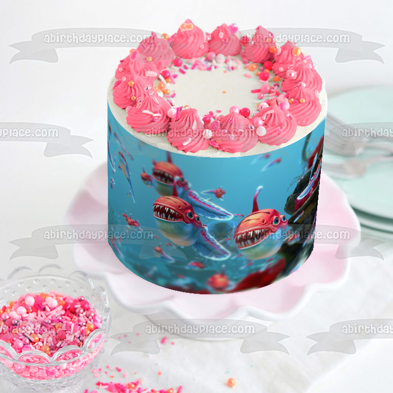 Subnautica Piranha's Ocean Life Edible Cake Topper Image ABPID53211