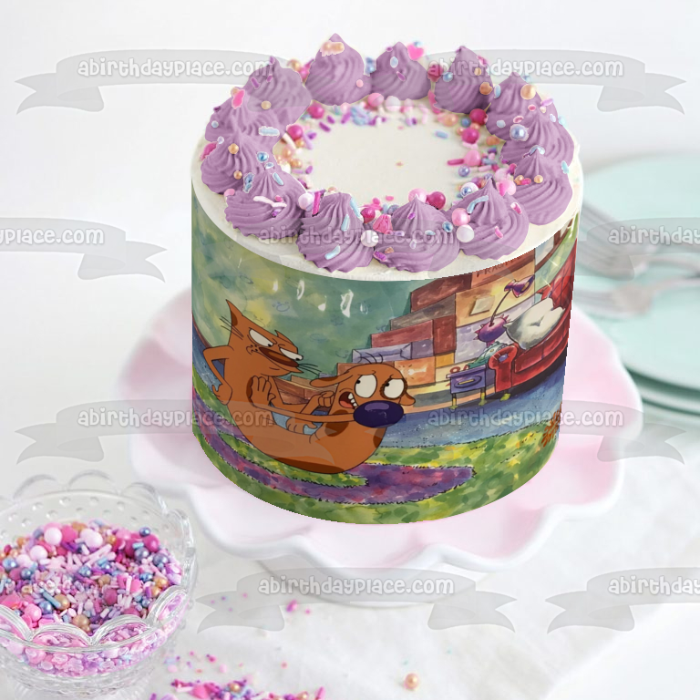 Imagen de decoración comestible para tarta de programa de televisión de dibujos animados de Nickelodeon CatDog ABPID53237