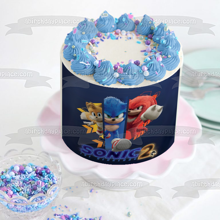 Sonic the Hedgehog 2 Tails and Knuckles Gotta Go Fast Imagen comestible para decoración de tarta ABPID56454