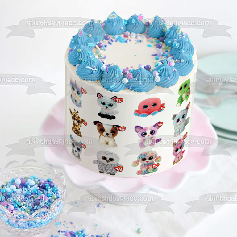 Ty Beanie Boos Heather Turbo Edible Cake Topper Image ABPID56459