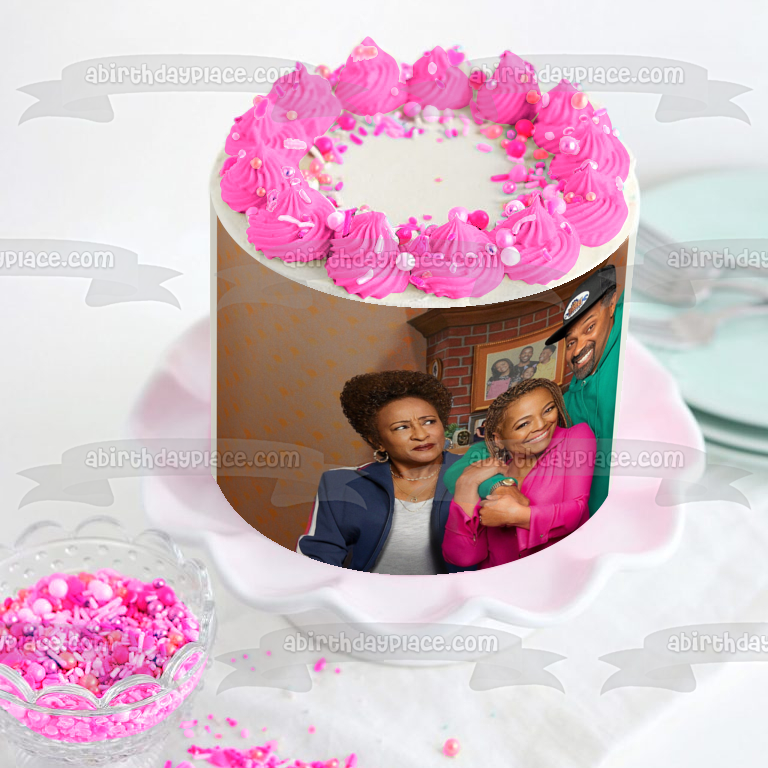 Imagen comestible para decoración de tarta de The Upshaws Bennie Lucretia Regina ABPID56458