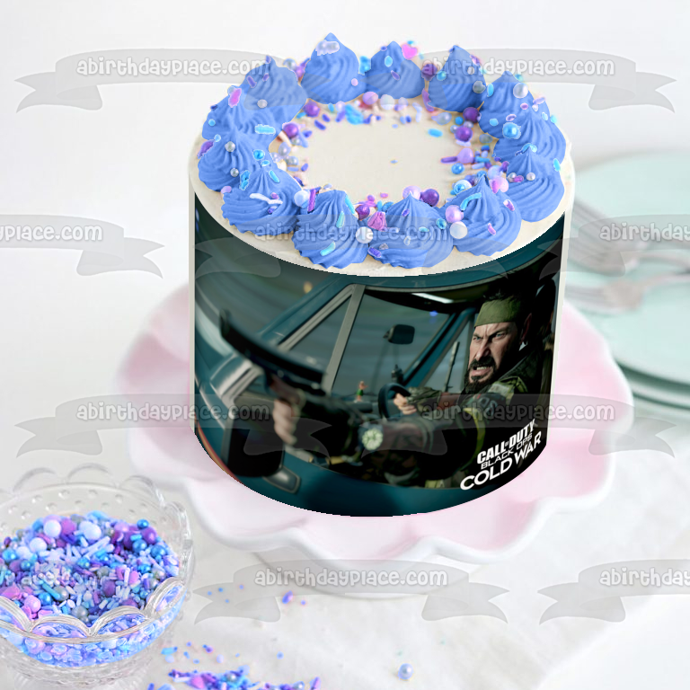 Imagen comestible para decoración de tarta de Call of Duty Black Ops Cold War Alex Mason ABPID53264