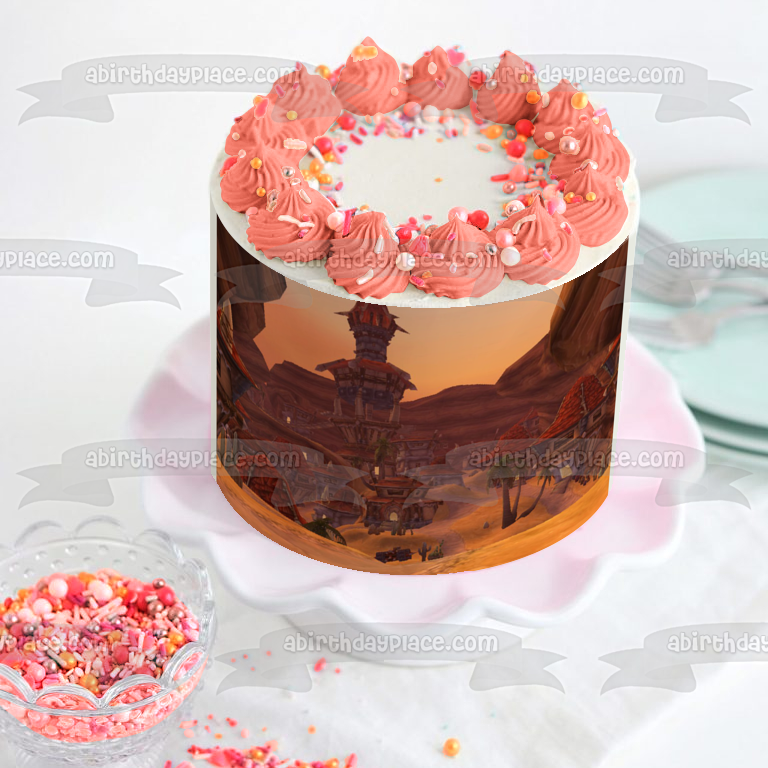 Imagen comestible para decoración de tarta de Orgrimmar clásica de World of Warcraft ABPID53393