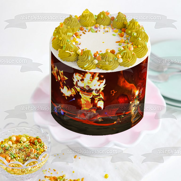 Imagen comestible para decoración de tartas de World of Warcraft Magma Boss ABPID53396