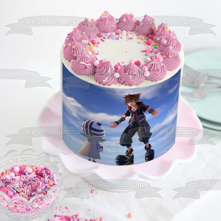 Kingdom Hearts 3 Re Mind DLC Sora Edible Cake Topper Image ABPID53414