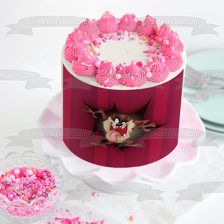 Tasmanian Devil Cartoon Animated TV Show Looney Tunes Edible Cake Topper Image ABPID53458