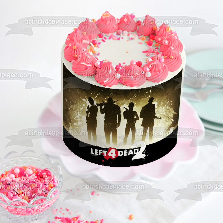Left 4 Dead 2 Character Silhouettes Edible Cake Topper Image ABPID53464