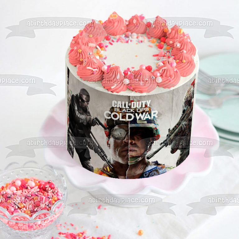 Imagen de decoración comestible para tarta de Call of Duty Black Ops Cold War Russel Adler ABPID53466