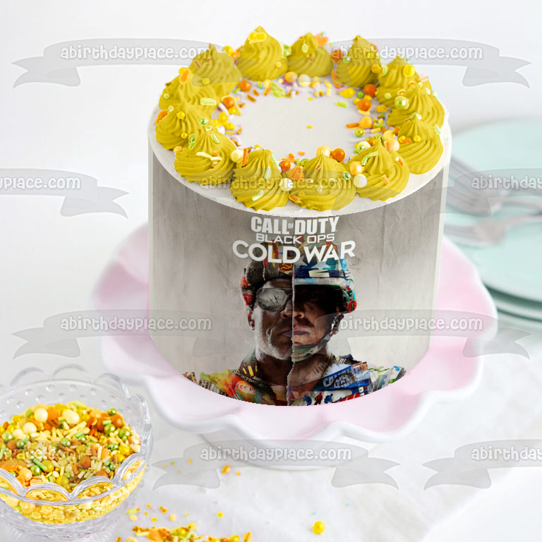 Call of Duty Black Ops Cold War Russel Adler Edible Cake Topper Image ABPID53467